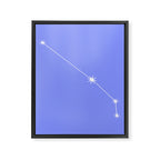 Aries Zodiac Star Constellation Line Art Pastel Purple Framed Canvas Print Gallery Image 8