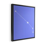 Aries Zodiac Star Constellation Line Art Pastel Purple Framed Canvas Print Gallery Image 2