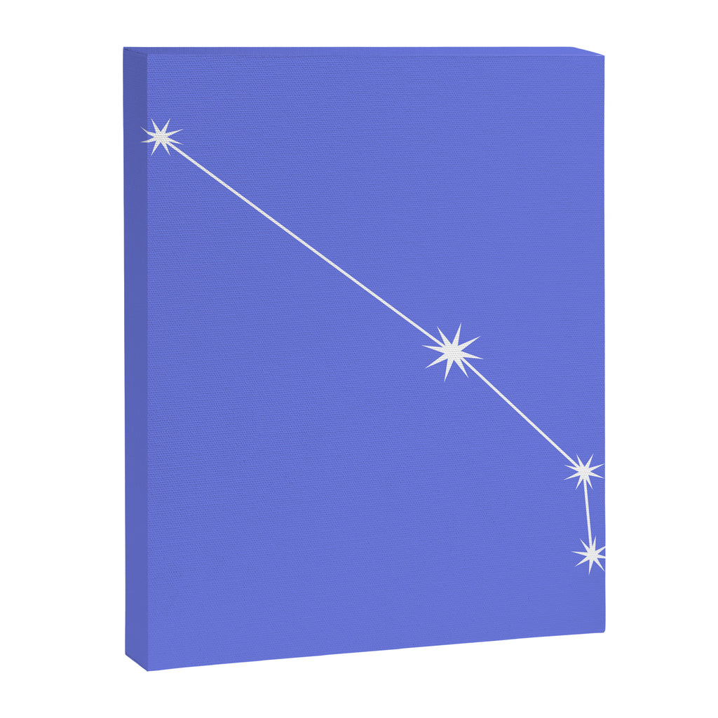 Aries Zodiac Star Constellation Line Art Periwinkle Purple Canvas Print Gallery Image 8