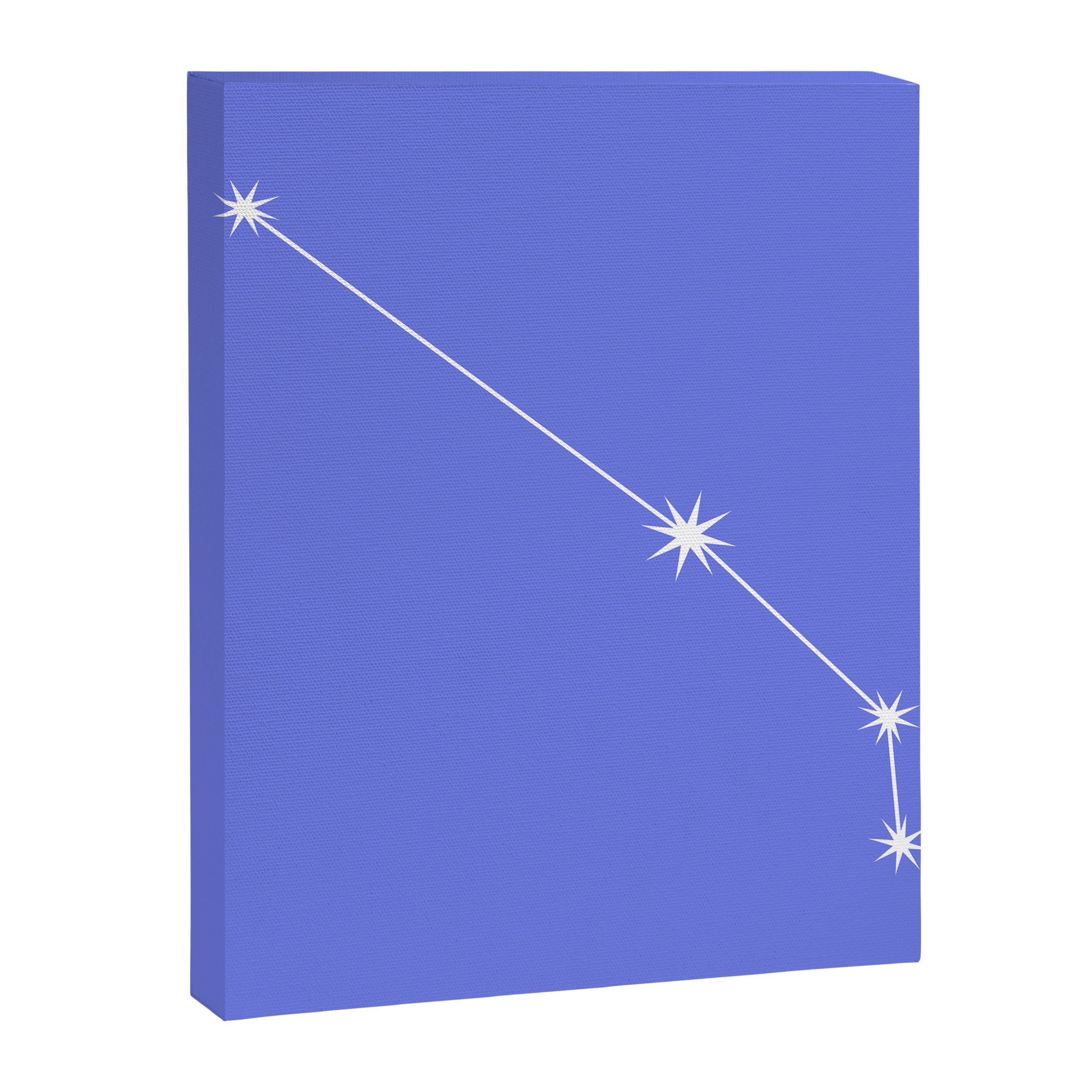 Aries Zodiac Star Constellation Line Art Periwinkle Purple Canvas Print Gallery Image 8