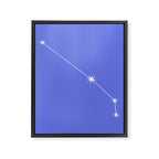 Aries Zodiac Star Constellation Line Art Periwinkle Purple Framed Canvas Print Gallery Image 8