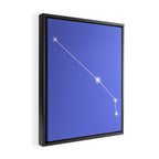 Aries Zodiac Star Constellation Line Art Periwinkle Purple Framed Canvas Print Gallery Image 2