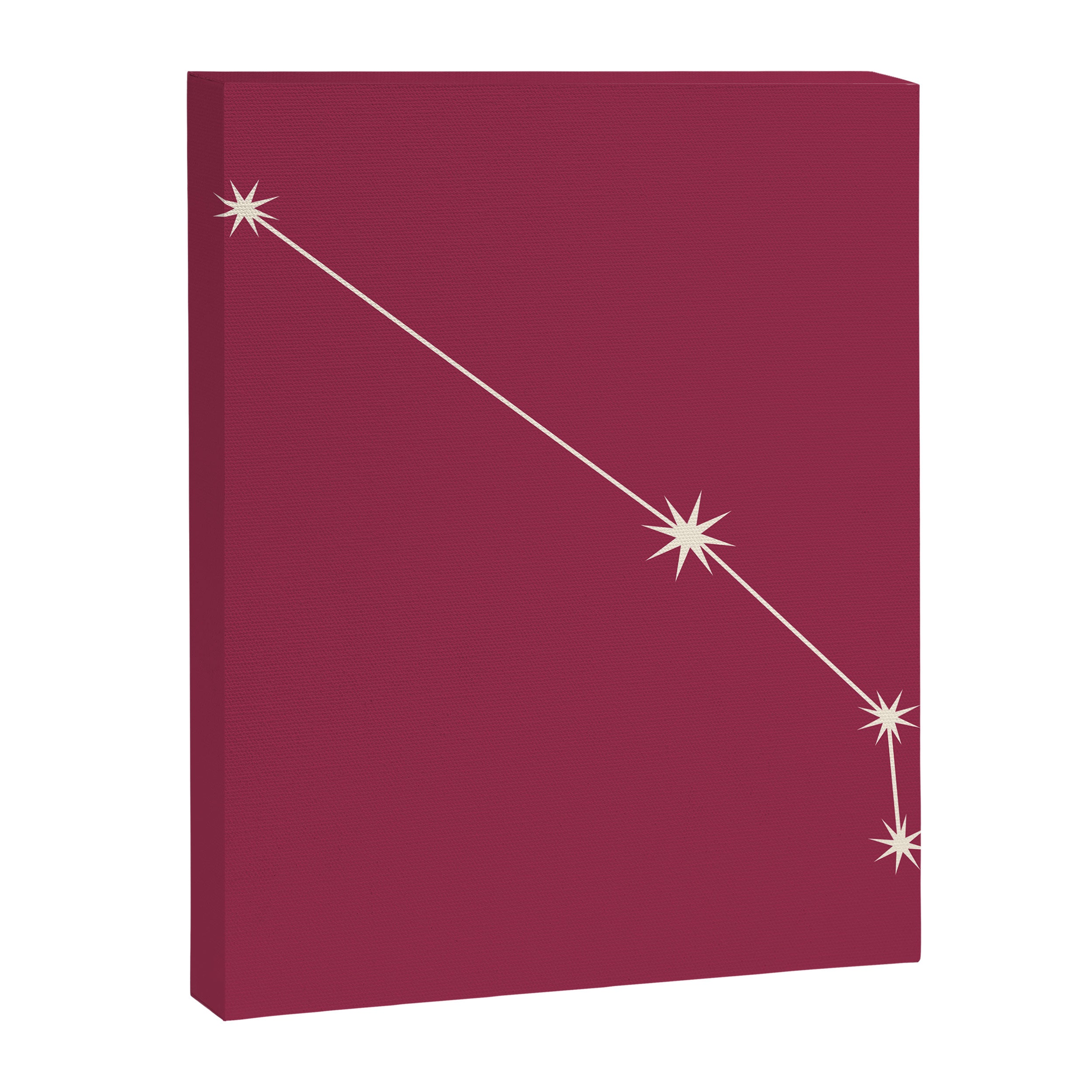 Aries Zodiac Star Constellation Line Art Pink Canvas Print Gallery Image 8