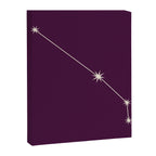 Aries Zodiac Star Constellation Line Art Plum Purple Canvas Print Gallery Image 8