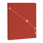 Aries Zodiac Star Constellation Line Art Red Canvas Print Gallery Image 8