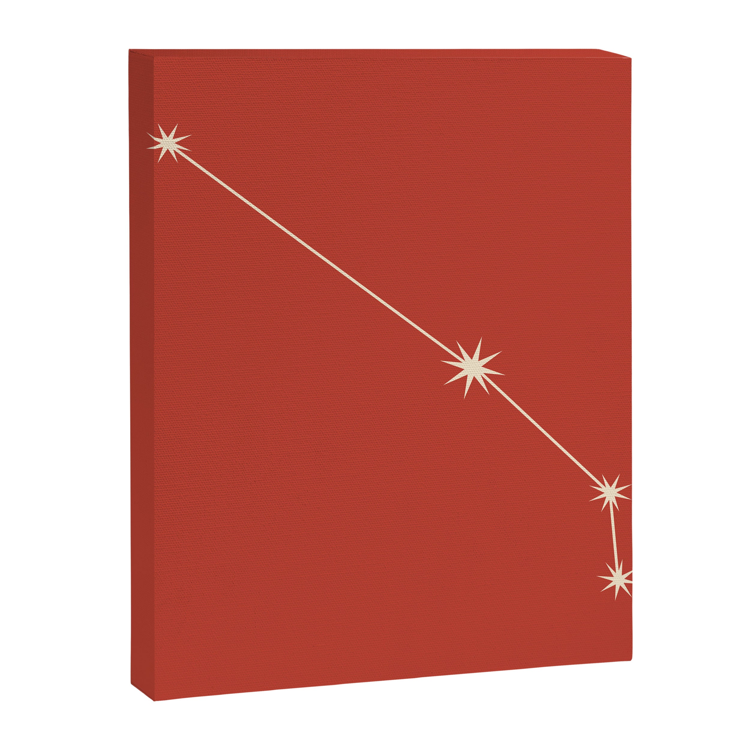 Aries Zodiac Star Constellation Line Art Red Canvas Print Gallery Image 8