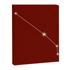 Aries Zodiac Star Constellation Line Art Ruby Red Canvas Print Gallery Image 8