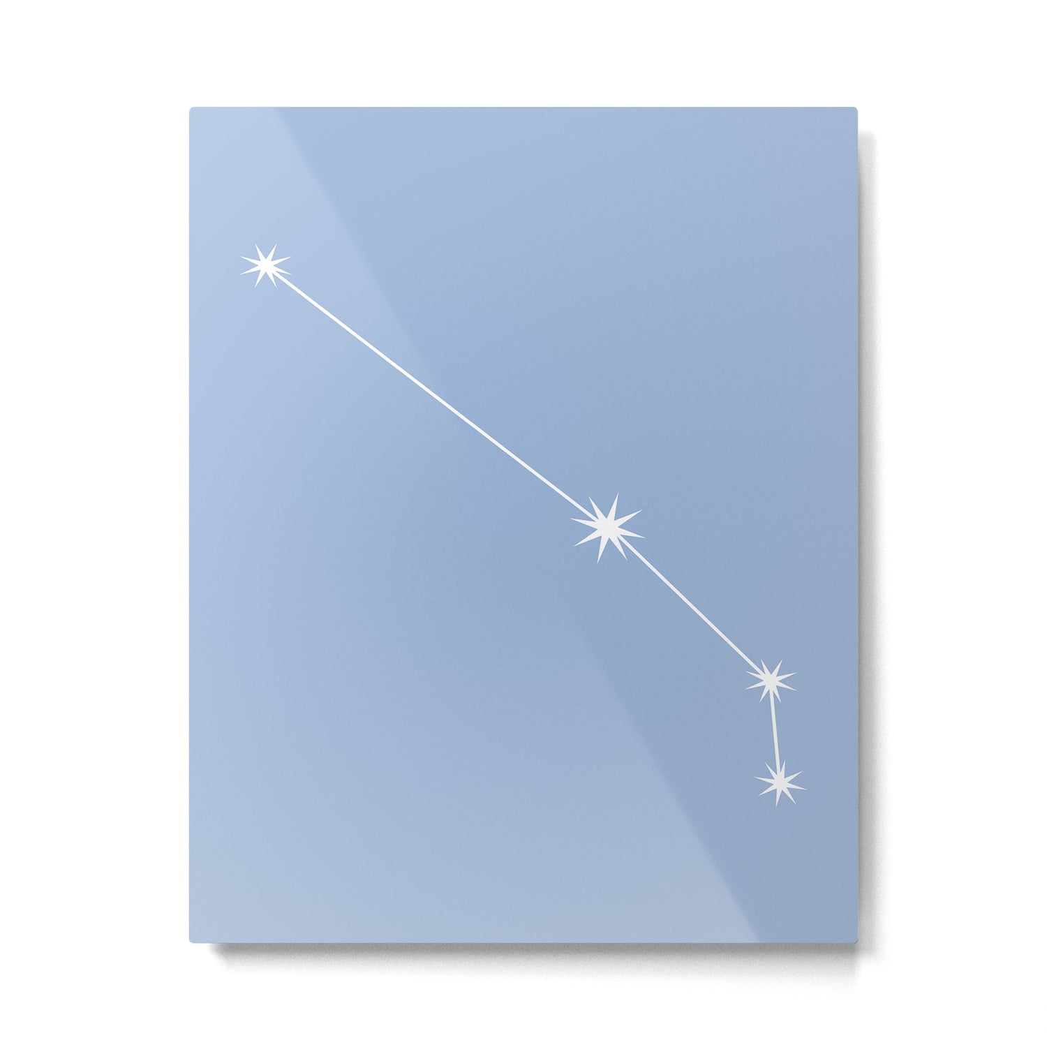 Aries Zodiac Star Constellation Line Art Sky Blue Metal Print Gallery Image 6