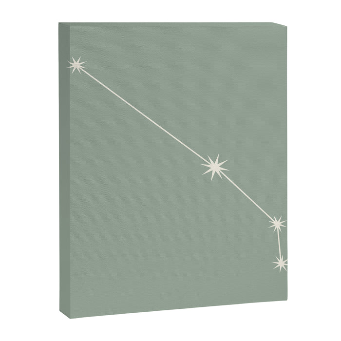 Aries Zodiac Star Constellation Line Art Soft Sage Canvas Print Gallery Image 1