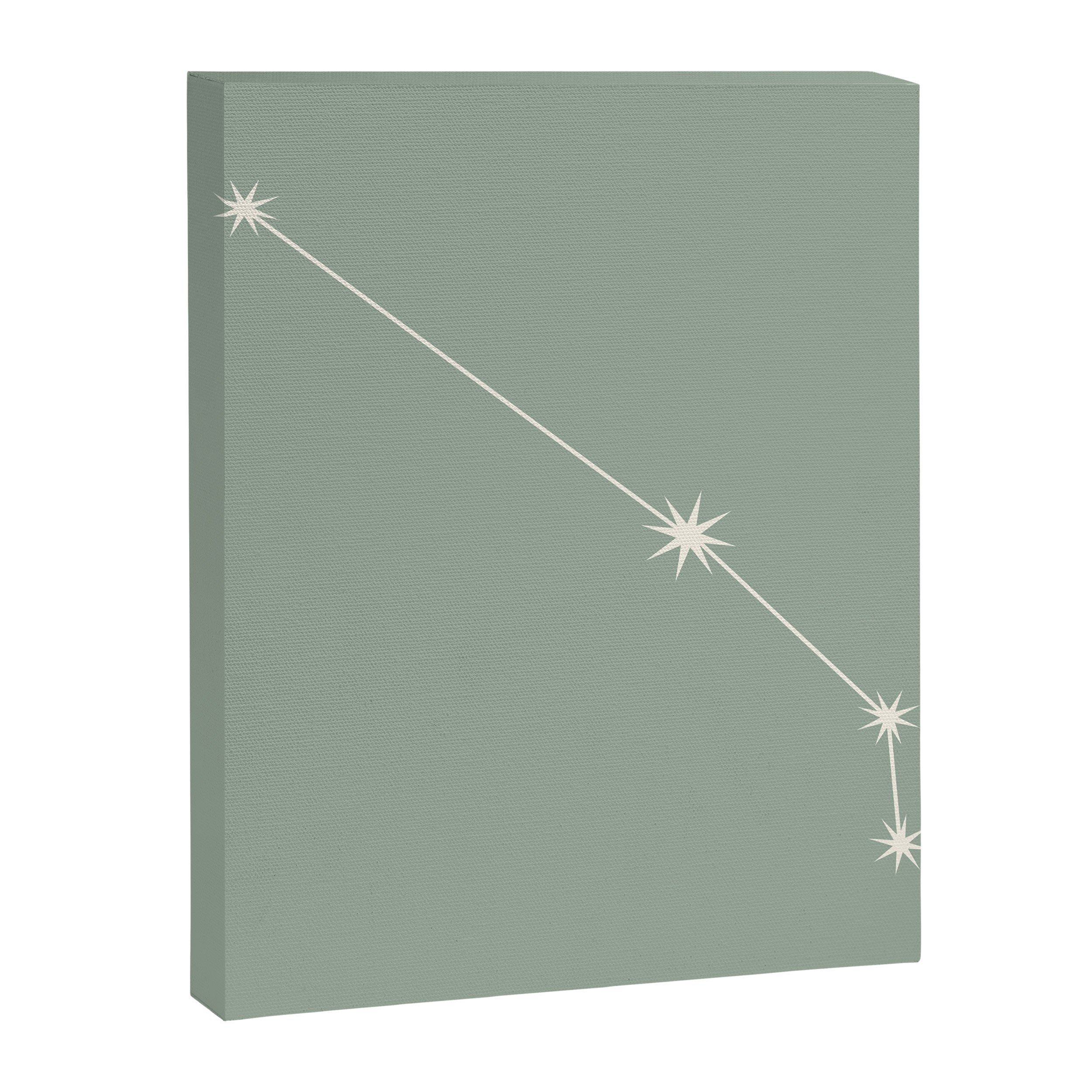 Aries Zodiac Star Constellation Line Art Soft Sage Canvas Print Gallery Image 8