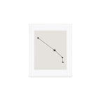Aries Zodiac Star Constellation Line Art White Art Print Gallery Image 1