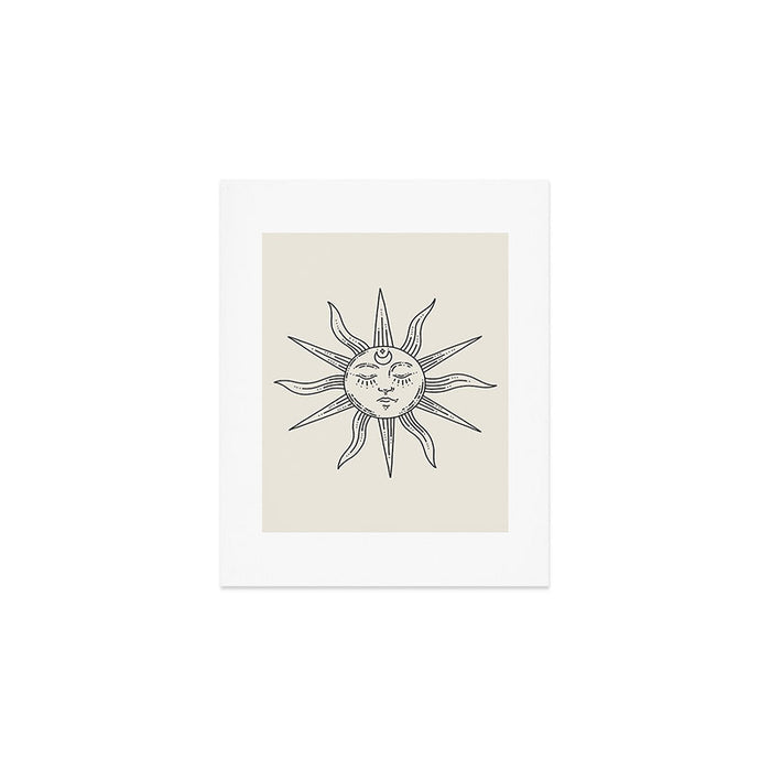 Boho Sun Drawing V Art Print Gallery Image 1