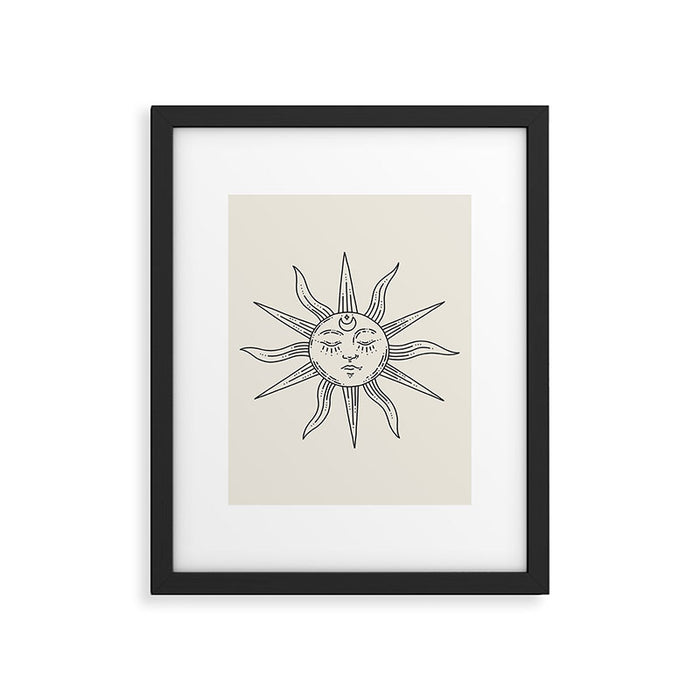 Boho Sun Drawing V Framed Art Print Gallery Image 1