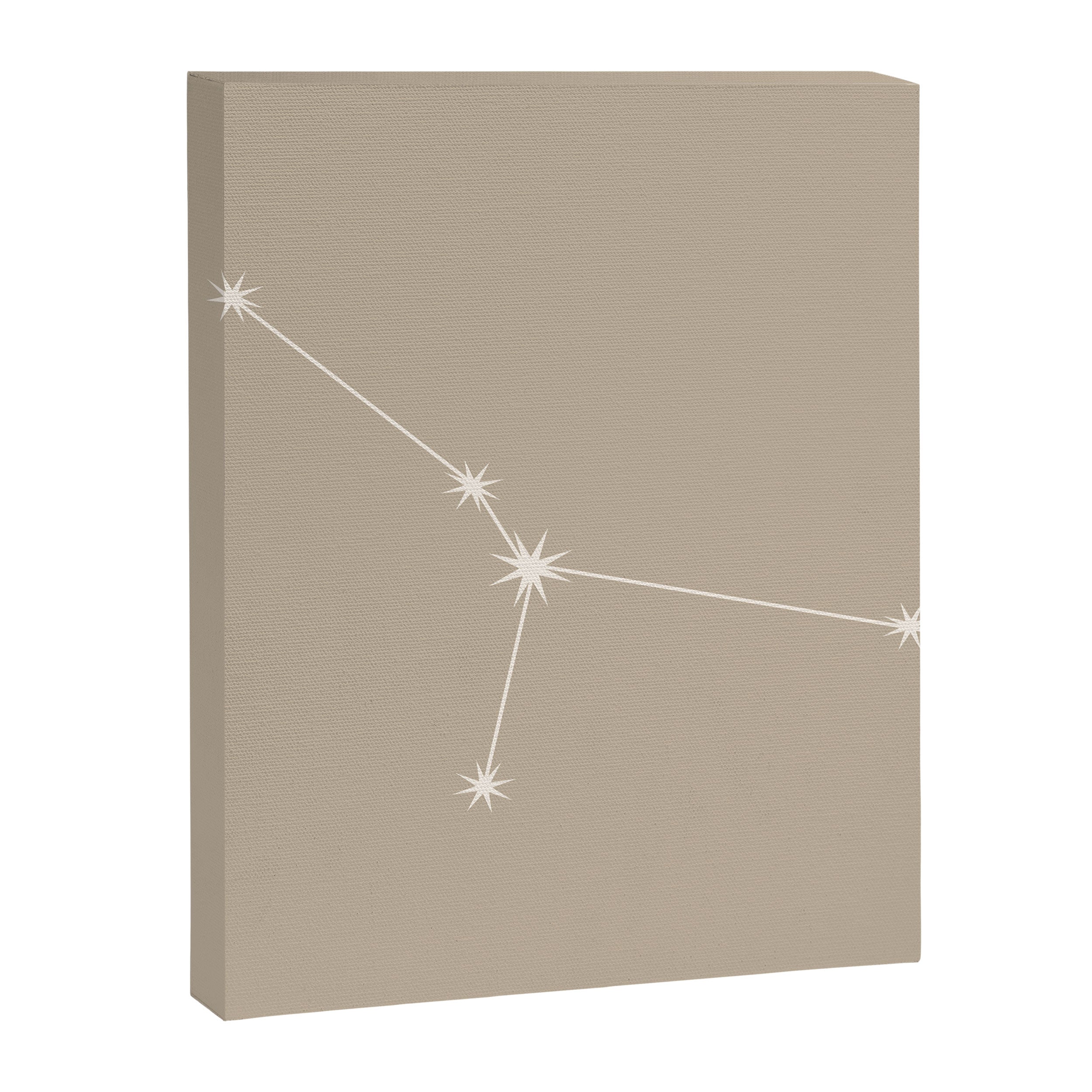 Cancer Zodiac Star Constellation Line Art Beige Canvas Print Gallery Image 8