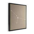 Cancer Zodiac Star Constellation Line Art Beige Framed Canvas Print Gallery Image 2