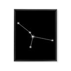 Cancer Zodiac Star Constellation Line Art Black Framed Canvas Print Gallery Image 8