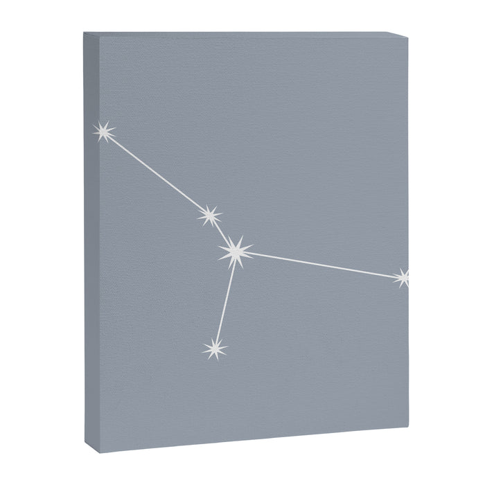 Cancer Zodiac Star Constellation Line Art Blue Grey Canvas Print Gallery Image 1