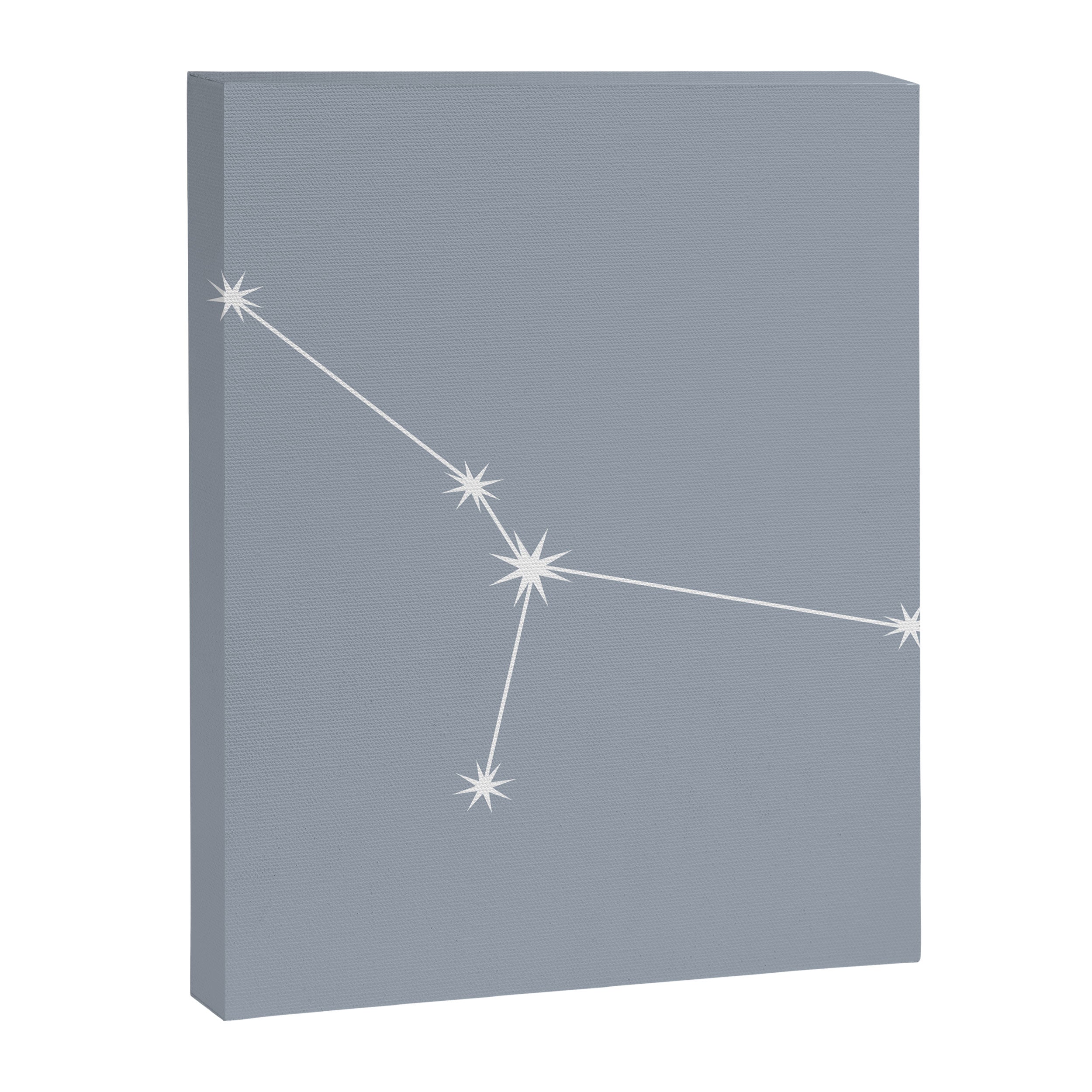 Cancer Zodiac Star Constellation Line Art Blue Grey Canvas Print Gallery Image 8