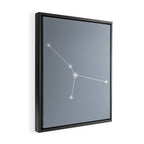 Cancer Zodiac Star Constellation Line Art Blue Grey Framed Canvas Print Gallery Image 2