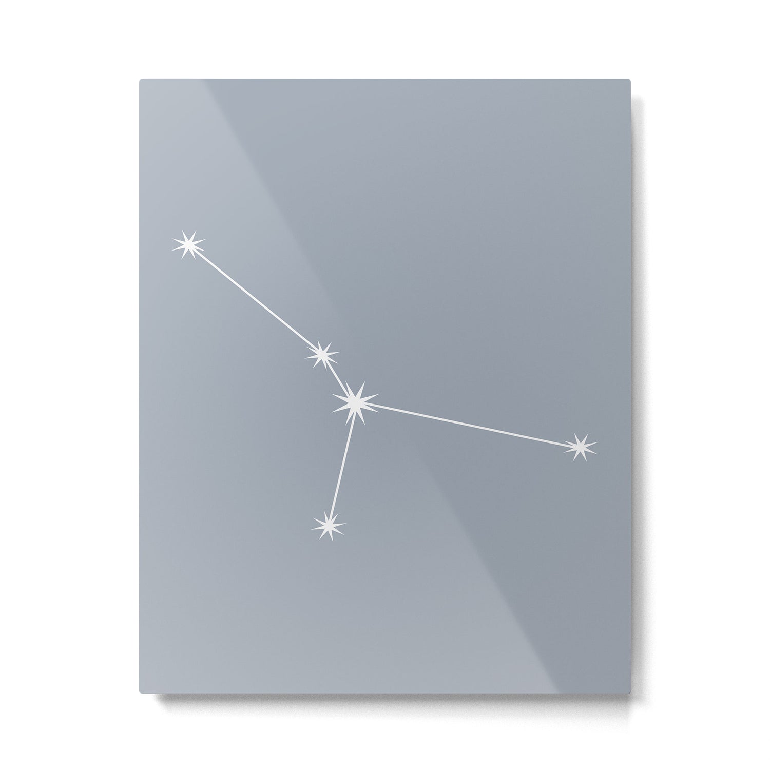 Cancer Zodiac Star Constellation Line Art Blue Grey Metal Print Gallery Image 6