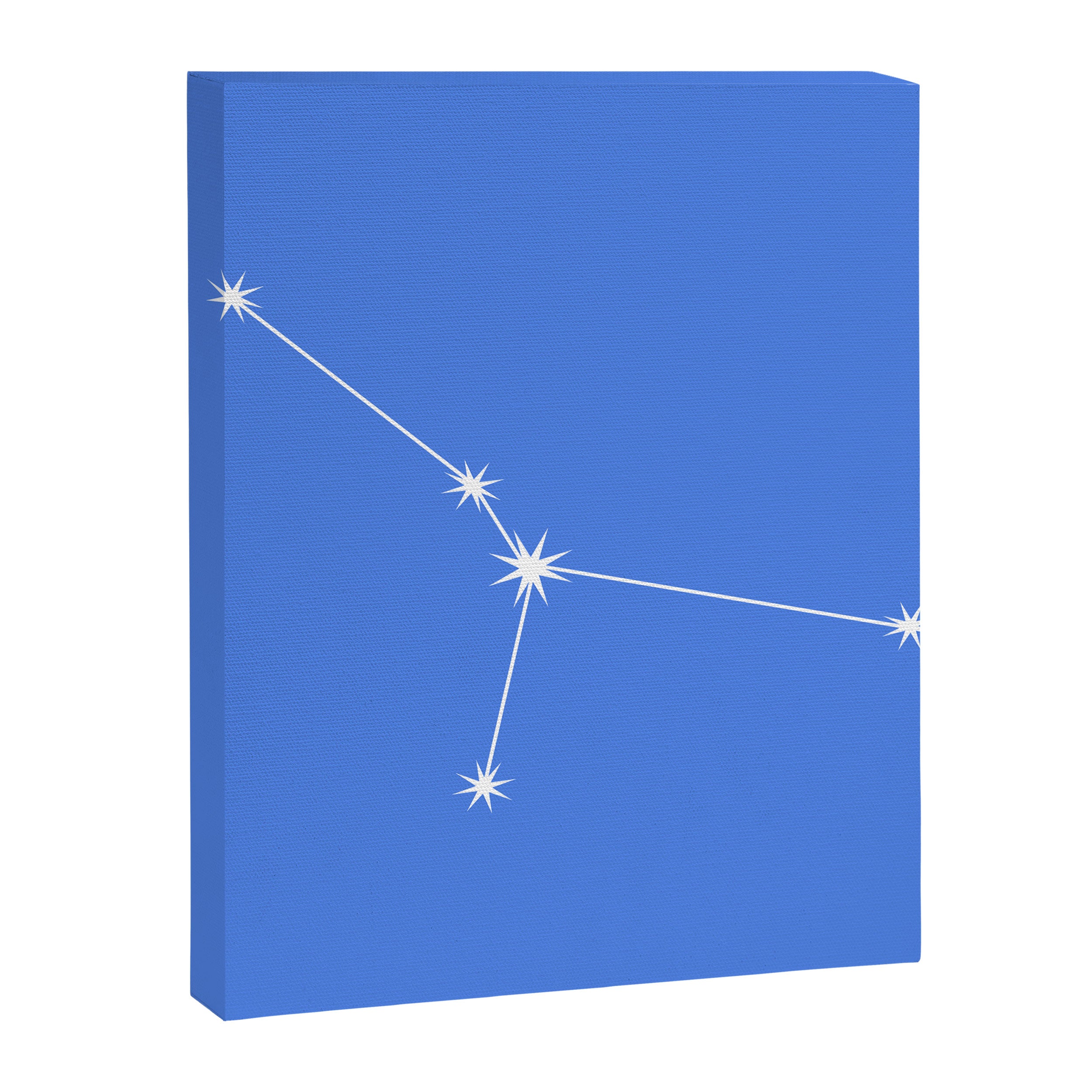 Cancer Zodiac Star Constellation Line Art Bright Blue Canvas Print Gallery Image 8