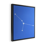 Cancer Zodiac Star Constellation Line Art Bright Blue Framed Canvas Print Gallery Image 2