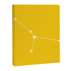 Cancer Zodiac Star Constellation Line Art Bright Yellow Canvas Print Gallery Image 8