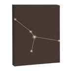 Cancer Zodiac Star Constellation Line Art Coffee Brown Canvas Print Gallery Image 8