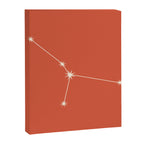 Cancer Zodiac Star Constellation Line Art Coral Red Canvas Print Gallery Image 8