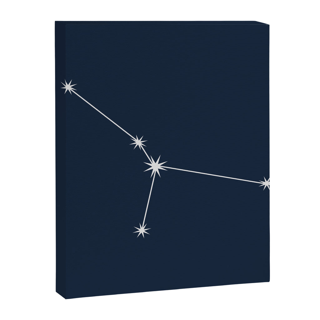 Cancer Zodiac Star Constellation Line Art Dark Blue Canvas Print Gallery Image 8