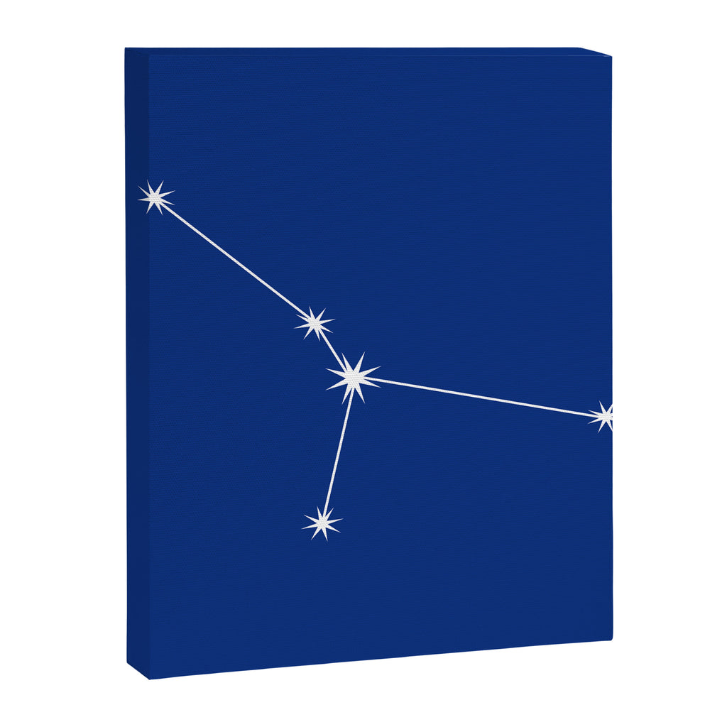 Cancer Zodiac Star Constellation Line Art Dark Blue Canvas Print Gallery Image 8
