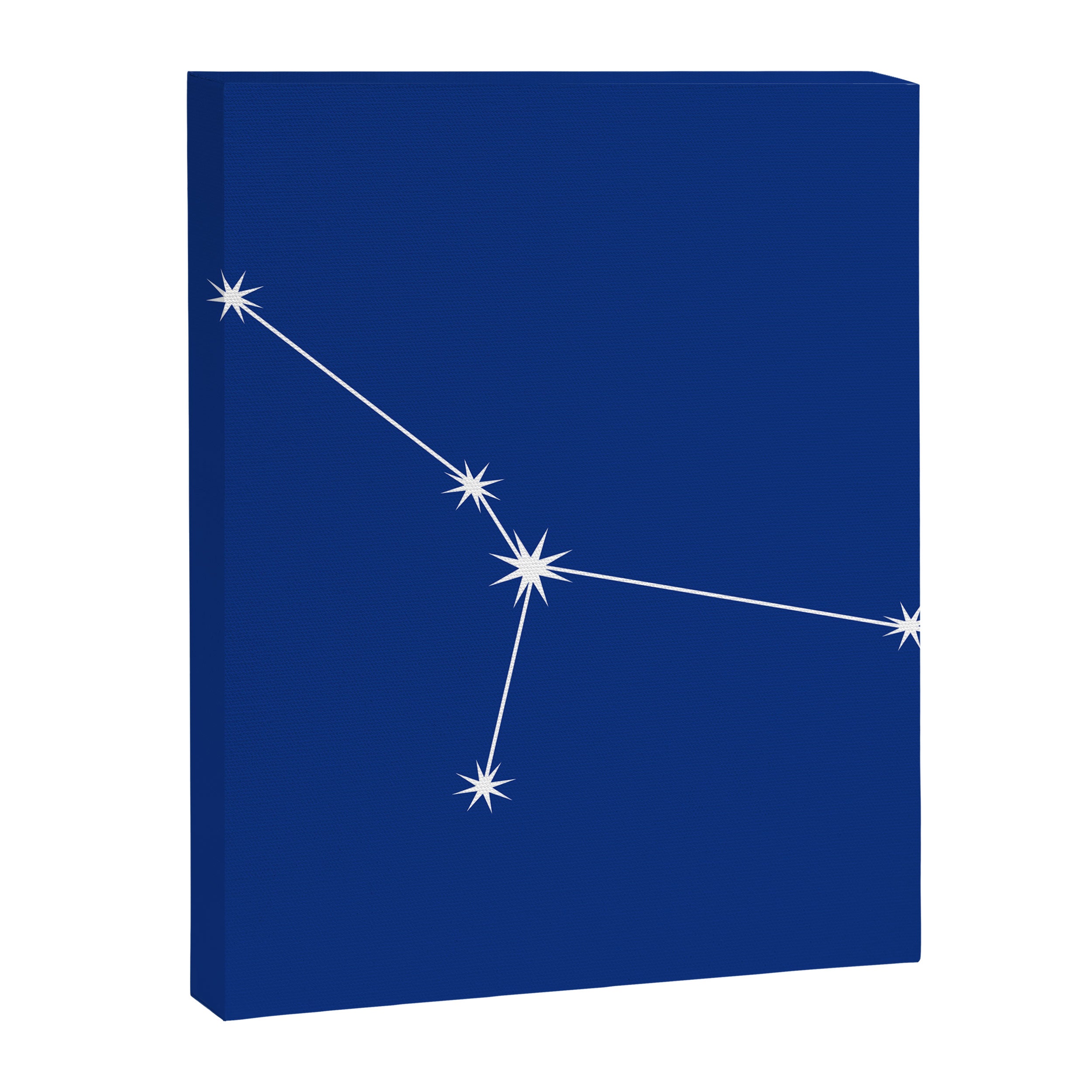 Cancer Zodiac Star Constellation Line Art Dark Blue Canvas Print Gallery Image 8