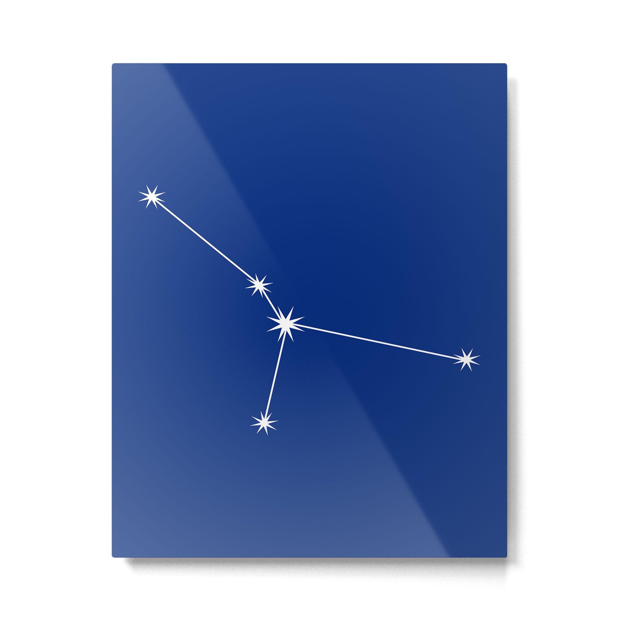 Cancer Zodiac Star Constellation Line Art Dark Blue Metal Print Gallery Image 6