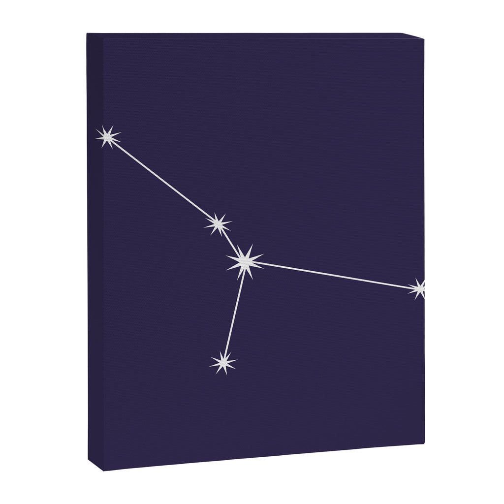 Cancer Zodiac Star Constellation Line Art Dark Purple Canvas Print Gallery Image 8
