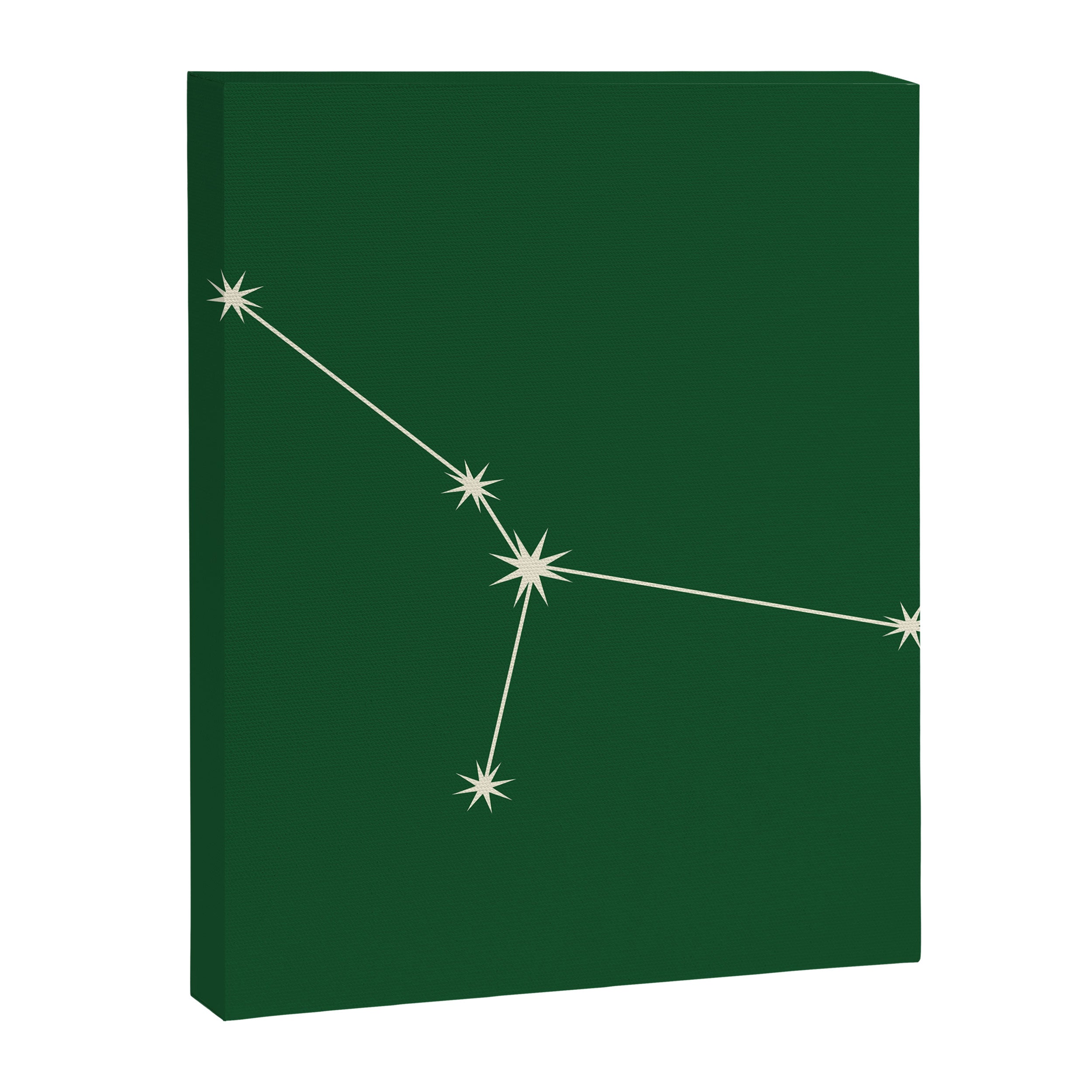 Cancer Zodiac Star Constellation Line Art Green Canvas Print Gallery Image 8