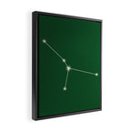 Cancer Zodiac Star Constellation Line Art Green Framed Canvas Print Gallery Image 2