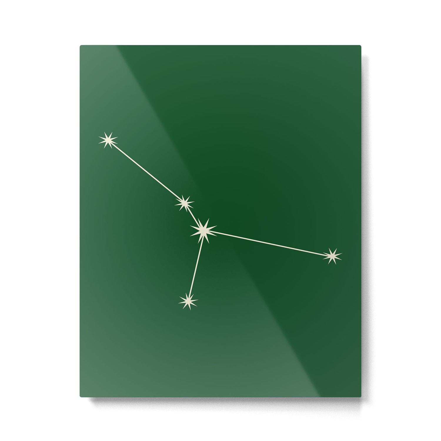 Cancer Zodiac Star Constellation Line Art Green Metal Print Gallery Image 6