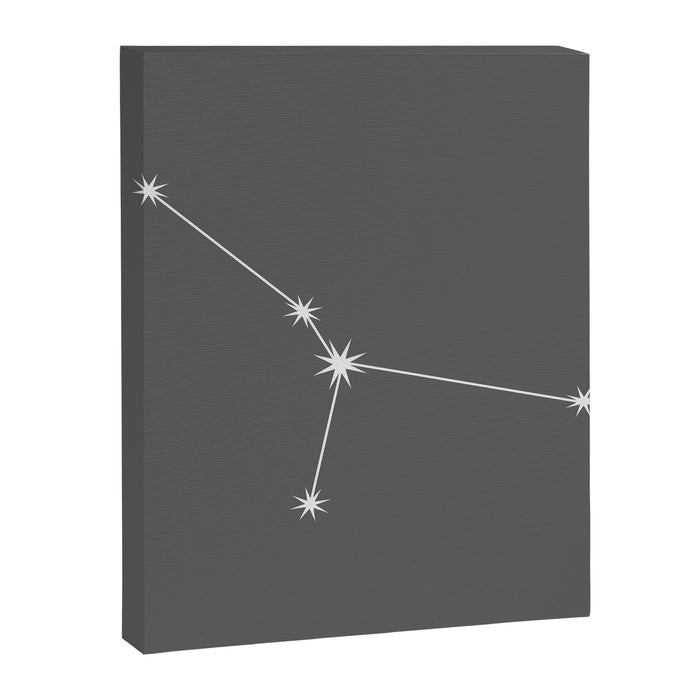 Cancer Zodiac Star Constellation Line Art Grey Canvas Print Gallery Image 1