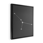 Cancer Zodiac Star Constellation Line Art Grey Framed Canvas Print Gallery Image 2