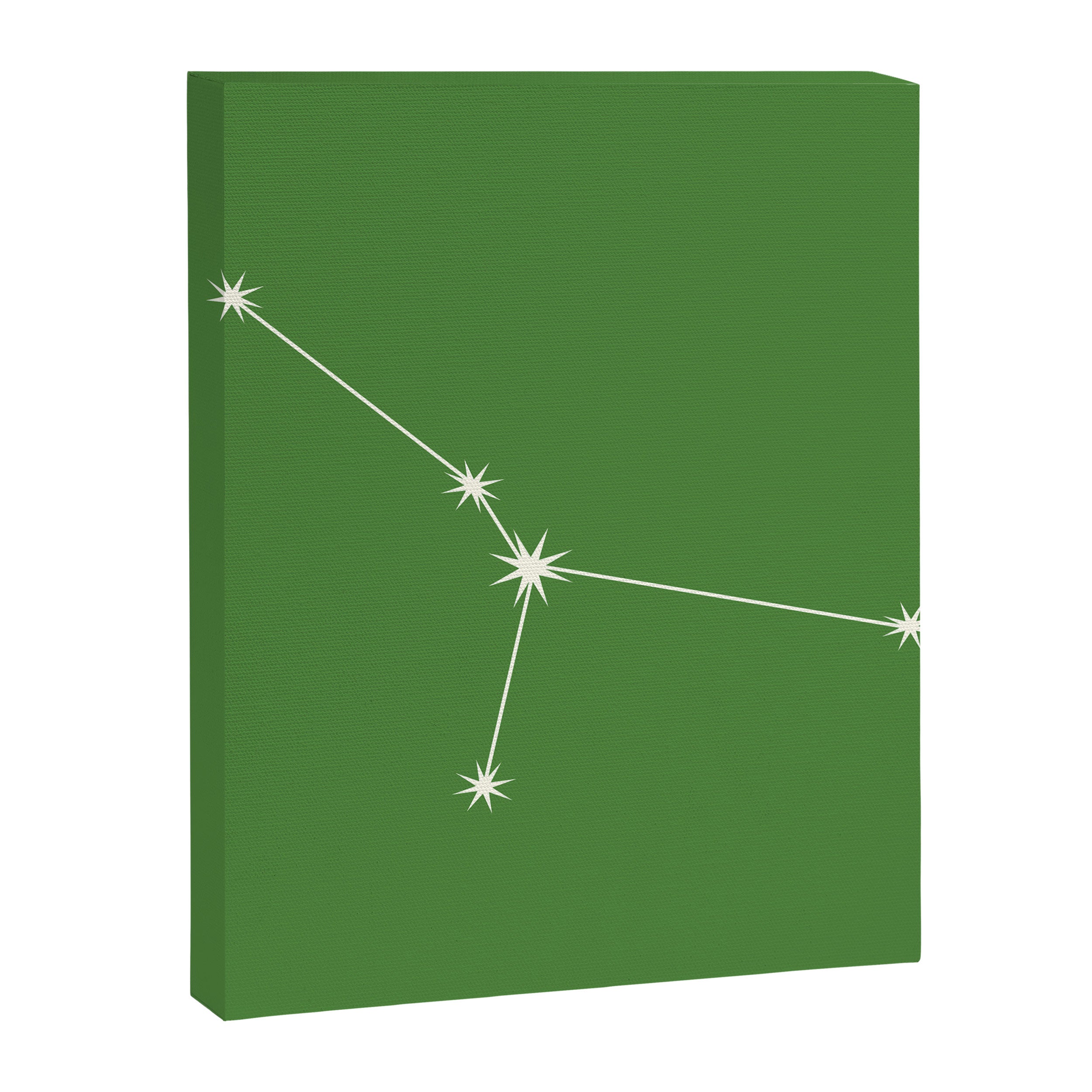 Cancer Zodiac Star Constellation Line Art Kelly Green Canvas Print Gallery Image 8