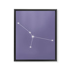 Cancer Zodiac Star Constellation Line Art Lavender Purple Framed Canvas Print Gallery Image 8