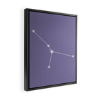 Cancer Zodiac Star Constellation Line Art Lavender Purple Framed Canvas Print Gallery Image 2