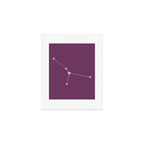 Cancer Zodiac Star Constellation Line Art Mauve Purple Art Print Gallery Image 1