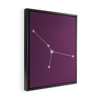 Cancer Zodiac Star Constellation Line Art Mauve Purple Framed Canvas Print Gallery Image 2