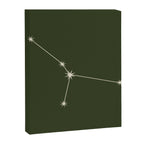 Cancer Zodiac Star Constellation Line Art Moss Green Canvas Print Gallery Image 8