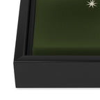 Cancer Zodiac Star Constellation Line Art Moss Green Framed Canvas Print Gallery Image 3