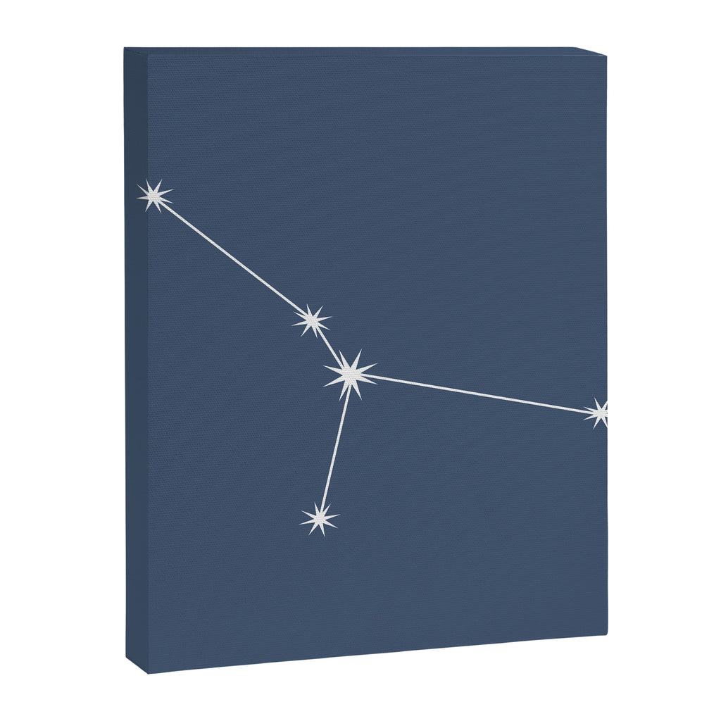 Cancer Zodiac Star Constellation Line Art Neutral Blue Canvas Print Gallery Image 8