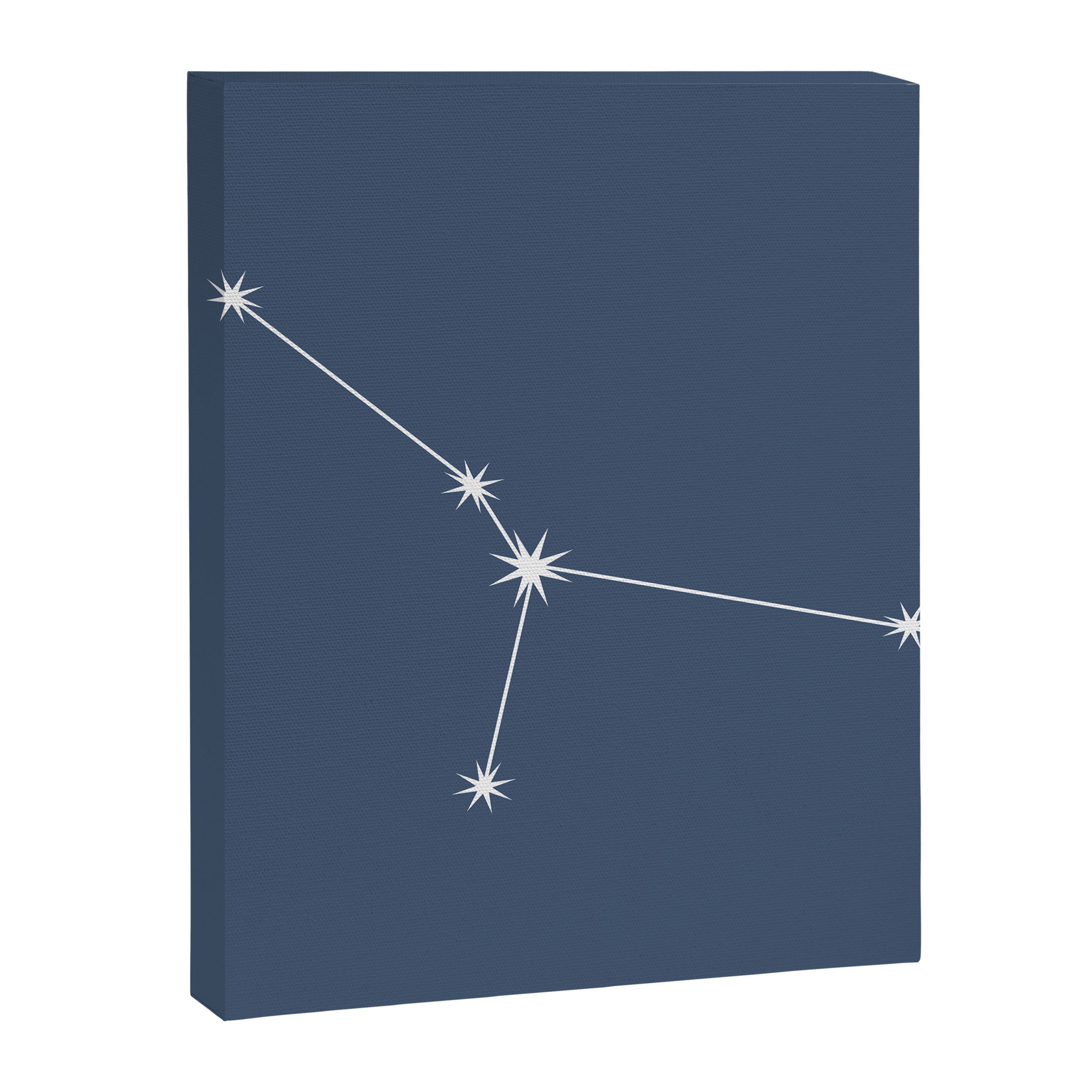 Cancer Zodiac Star Constellation Line Art Neutral Blue Canvas Print Gallery Image 8