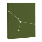 Cancer Zodiac Star Constellation Line Art Olive Green Canvas Print Gallery Image 8