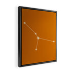 Cancer Zodiac Star Constellation Line Art Orange Framed Canvas Print Gallery Image 2